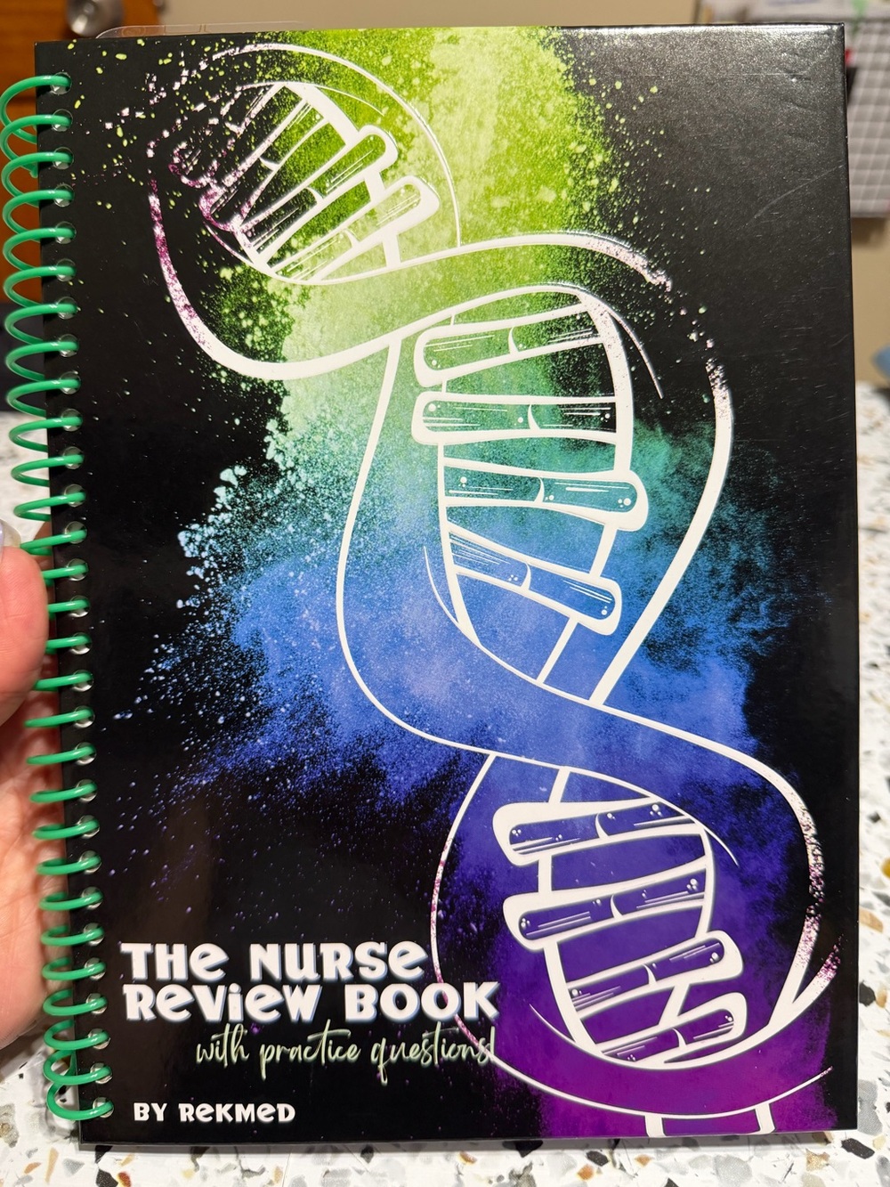 RekMed-The Nurse Review Book Spiral Notebook - Rainbow DNA Design